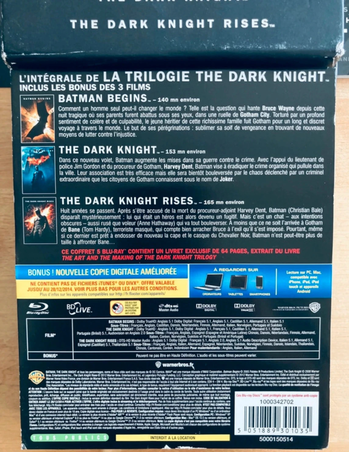 Blu-ray set trilogie The Dark Knight van Christopher Nolan. – photo 4